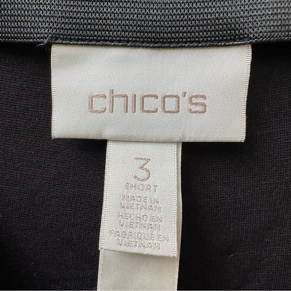 Chico’s Black Lindy Side-Zip Pants Short Length Ponte Knit - Picture 14 of 15